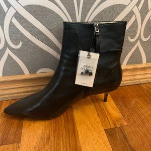 Zara Leather Heeled Boots